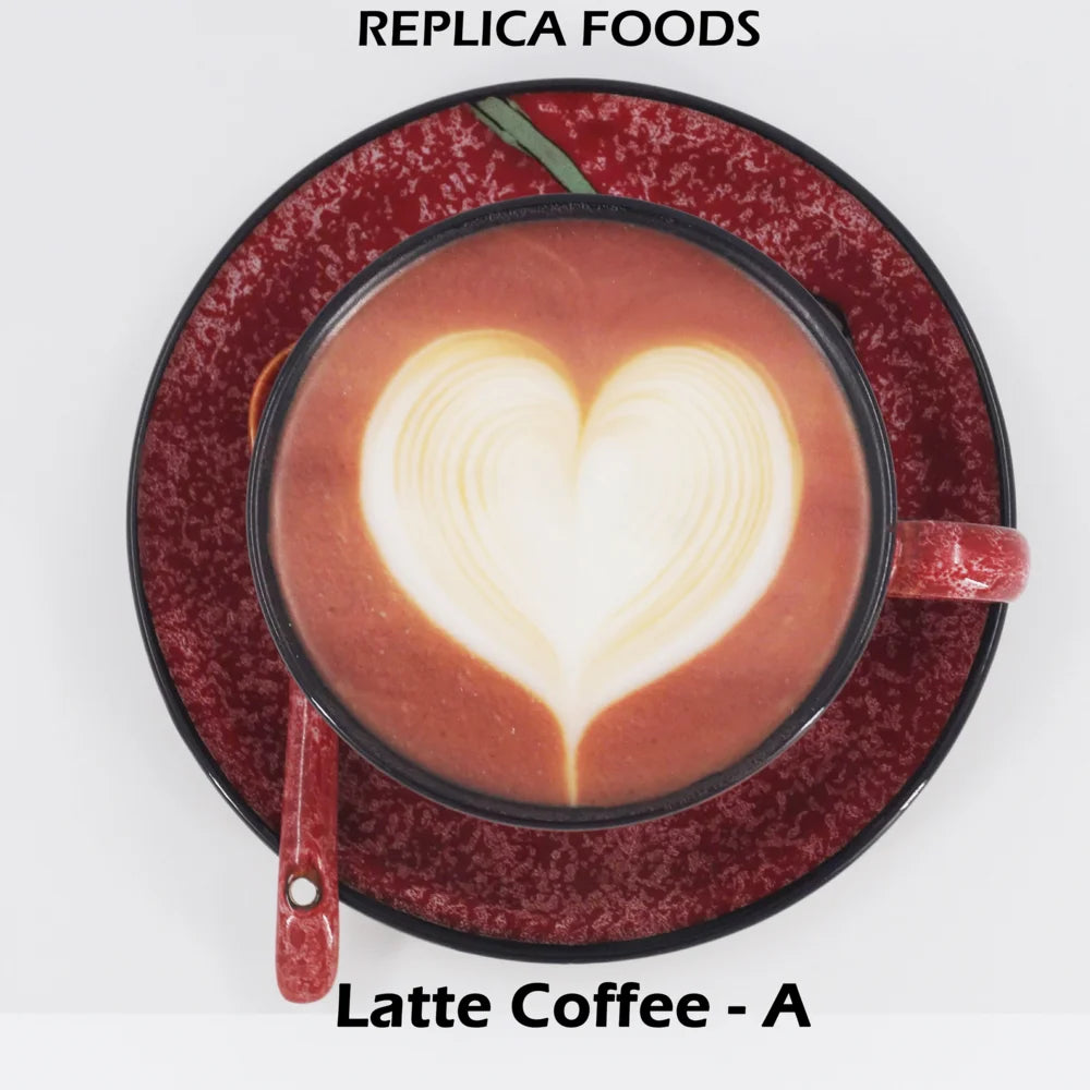 Realistic Fake Coffee Lifelike Faux Coffee Display For Photo Shoot, Fake Cake Photography Props Food sample Tea Table Decoration